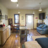 A beautiful decorated farmhouse room with lights